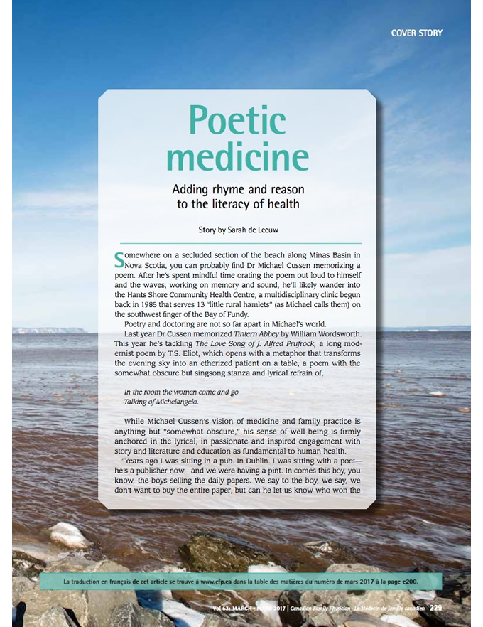 Poetic medicine: Adding rhyme and reason to the literacy of health